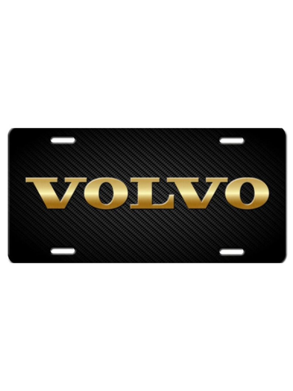 Cool Volvo Black and Gold Vanity Novelty Aluminum License Plate Tag New